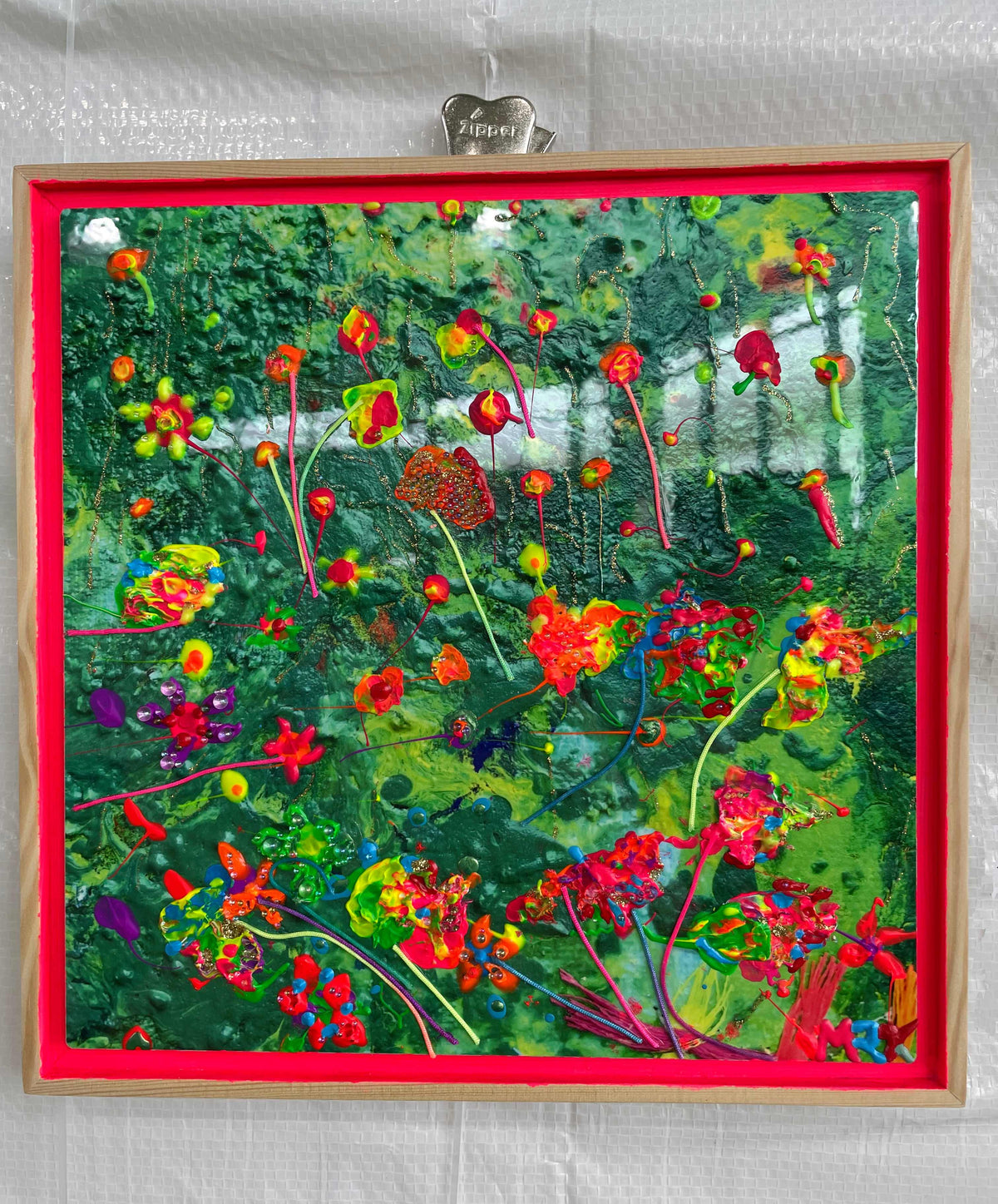 #58 - Handveredeltes Mixed-Media-Unikat auf Alu-Dibond