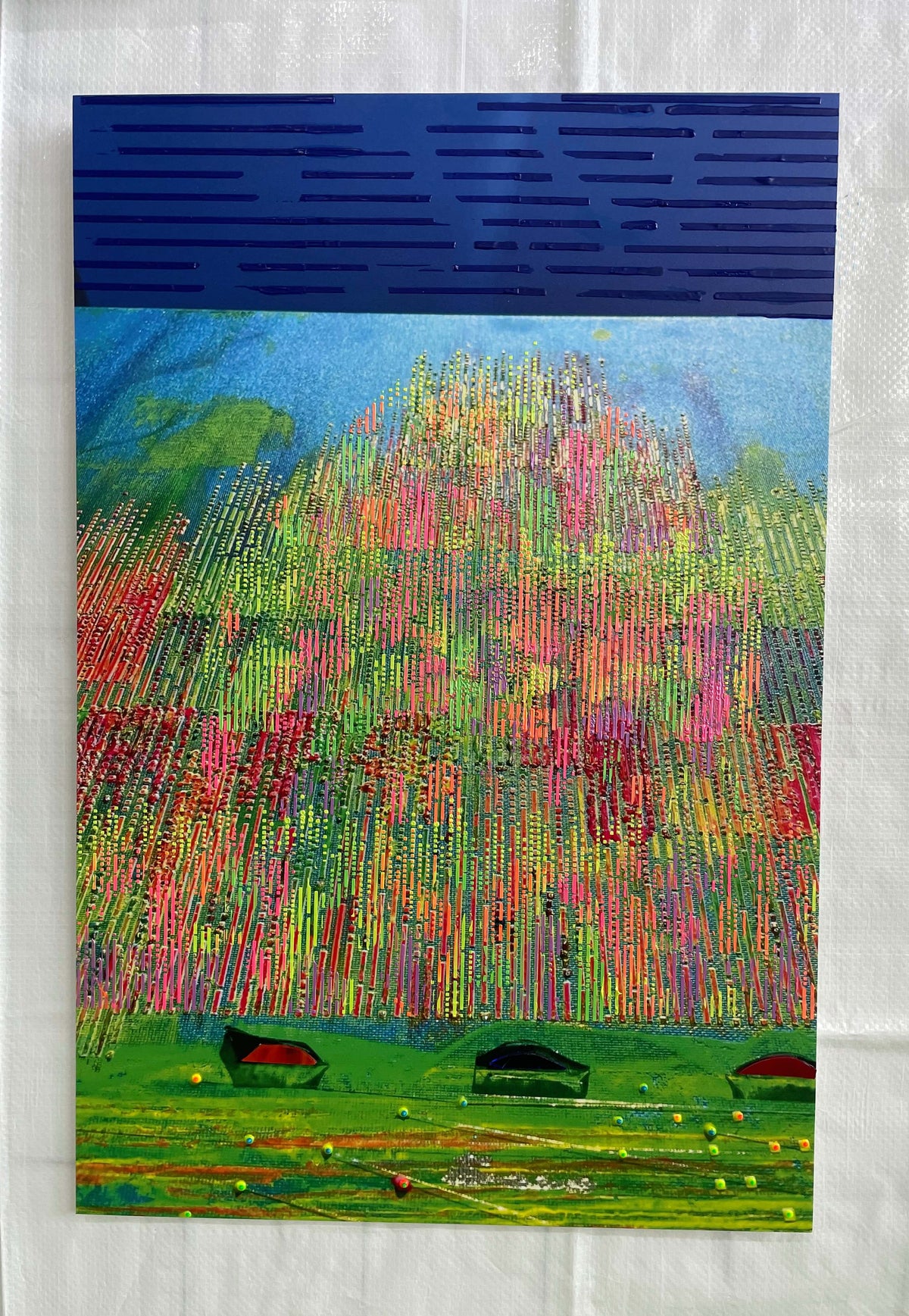 #68 - Handveredeltes Mixed-Media-Unikat auf Fotoboard