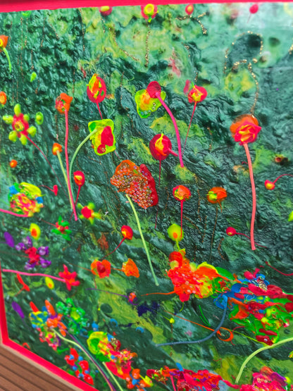 #58 - Handveredeltes Mixed-Media-Unikat auf Alu-Dibond
