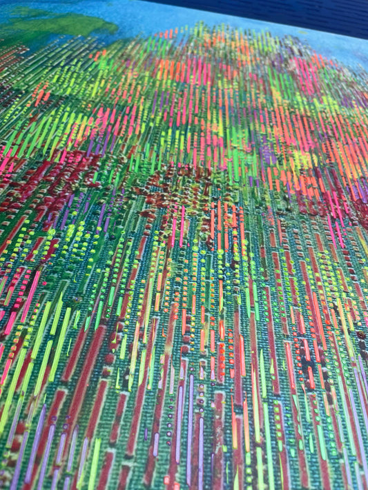#68 - Handveredeltes Mixed-Media-Unikat auf Fotoboard