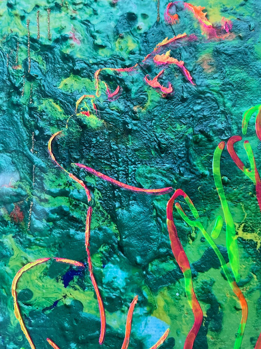 #60 - Handveredeltes Mixed-Media-Unikat auf Alu-Dibond