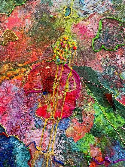 #61 - Handveredeltes Mixed-Media-Unikat auf Alu-Dibond