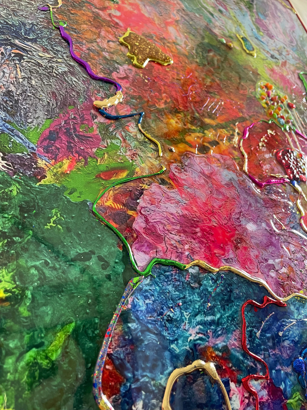 #61 - Handveredeltes Mixed-Media-Unikat auf Alu-Dibond