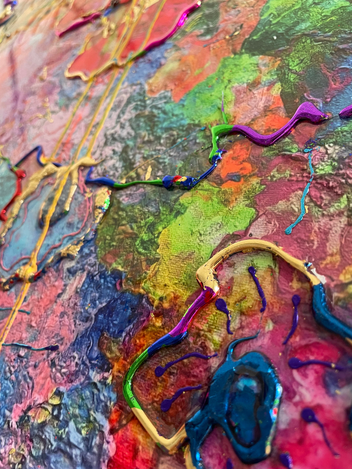 #61 - Handveredeltes Mixed-Media-Unikat auf Alu-Dibond