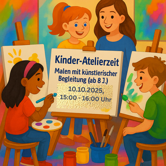 Alle Termine im Oktober 2025 - (1 Std.) Künstlerisches Kinder-Atelierzeit (ab 8J.) - am 10.10.2025