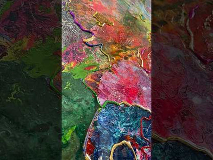 #61 - Handveredeltes Mixed-Media-Unikat auf Alu-Dibond